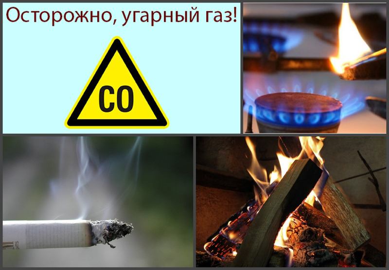 Отравление угарным газом.